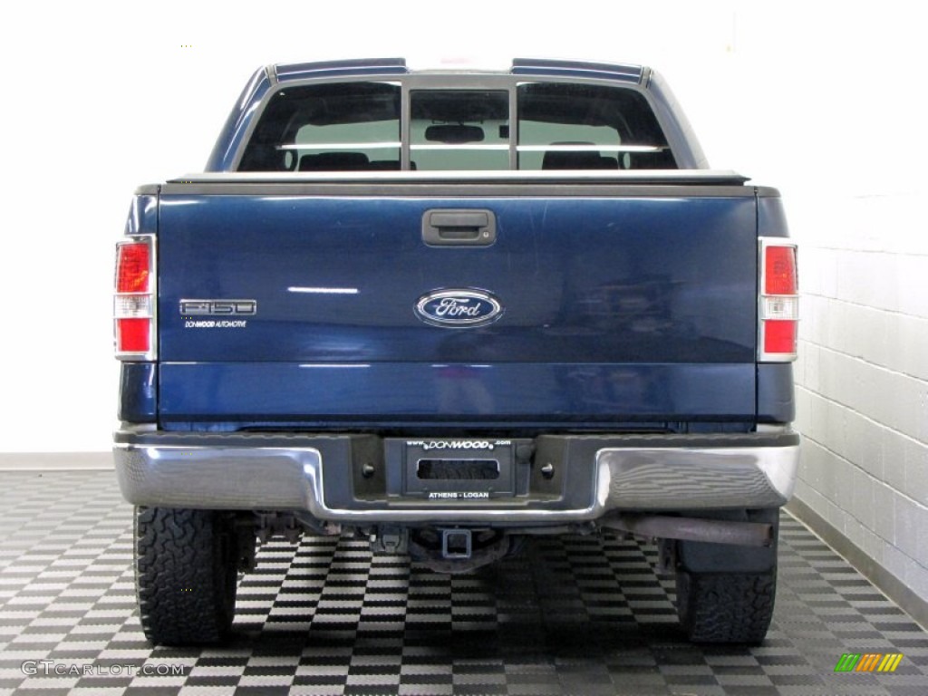 2005 F150 XLT SuperCrew 4x4 - True Blue Metallic / Medium Flint/Dark Flint Grey photo #4
