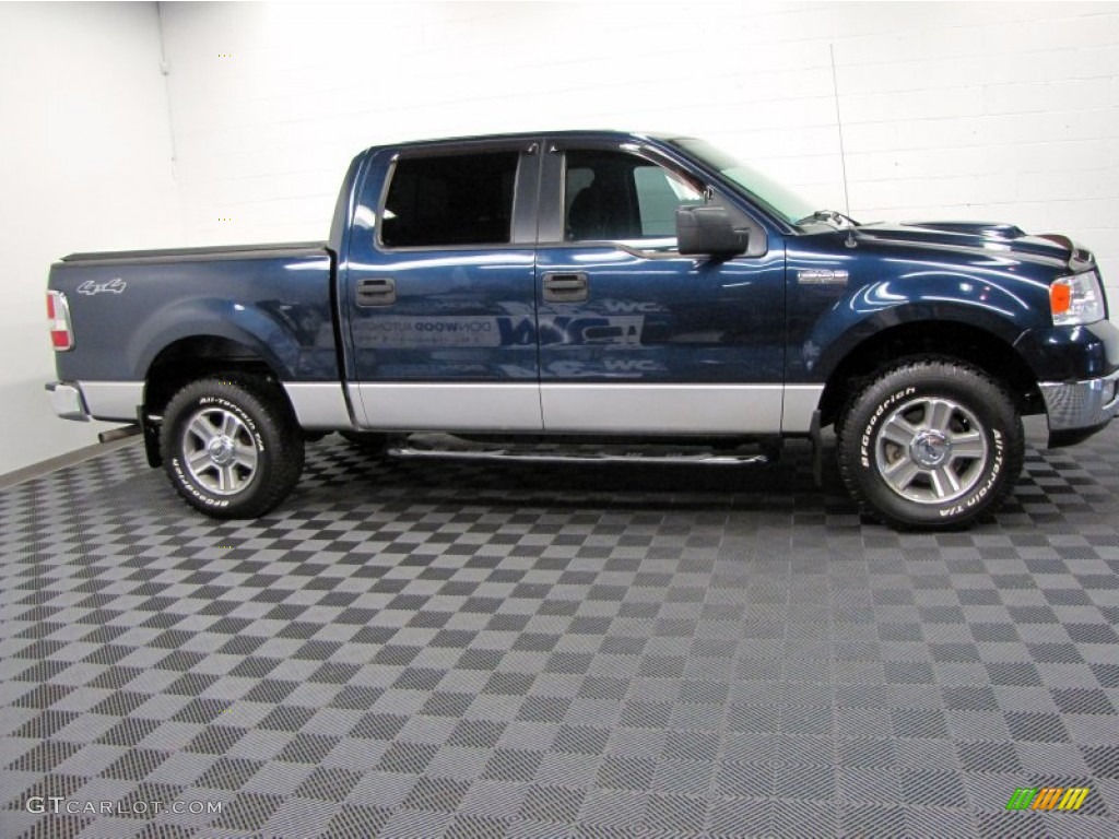 2005 F150 XLT SuperCrew 4x4 - True Blue Metallic / Medium Flint/Dark Flint Grey photo #7