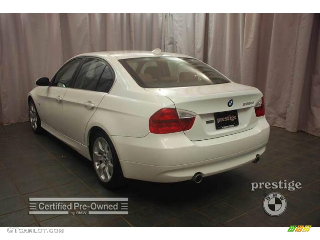 2007 3 Series 335xi Sedan - Alpine White / Terra/Black Dakota Leather photo #3