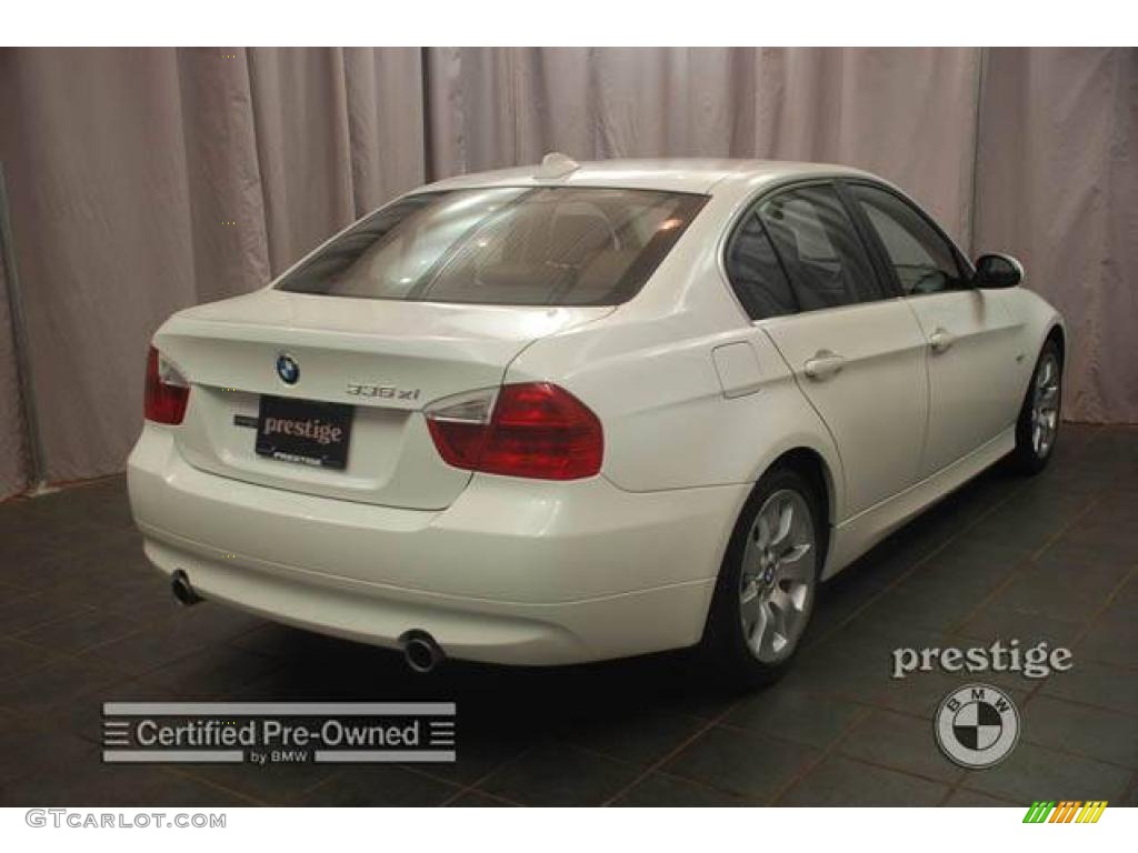 2007 3 Series 335xi Sedan - Alpine White / Terra/Black Dakota Leather photo #5