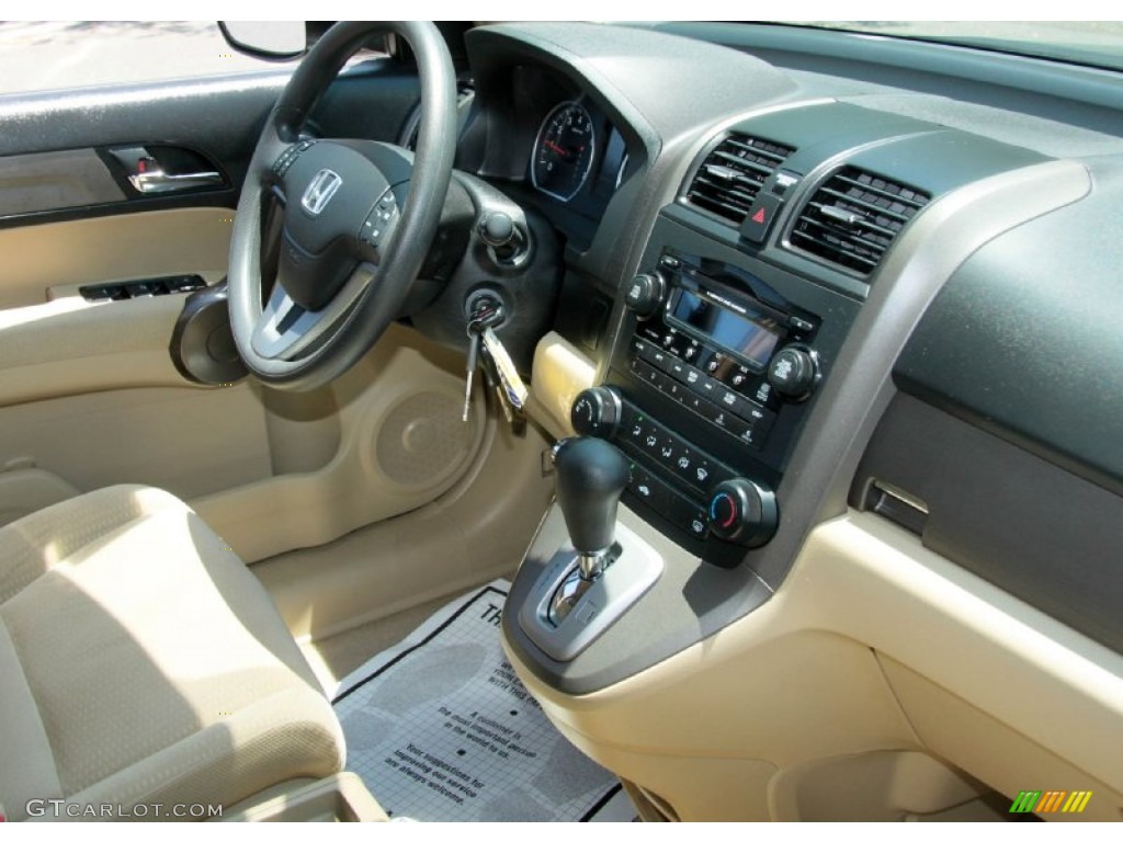 2009 CR-V EX 4WD - Green Tea Metallic / Ivory photo #7