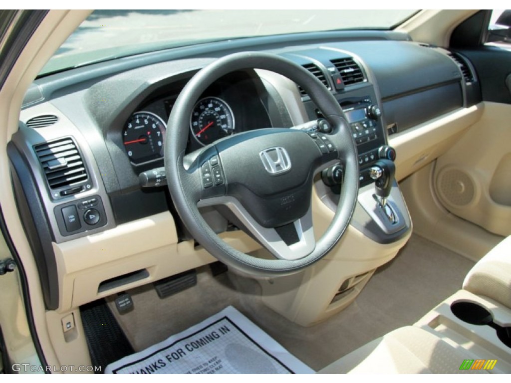 2009 CR-V EX 4WD - Green Tea Metallic / Ivory photo #21