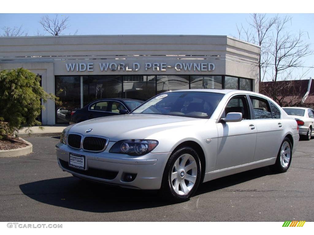 2007 7 Series 750Li Sedan - Titanium Silver Metallic / Black photo #1