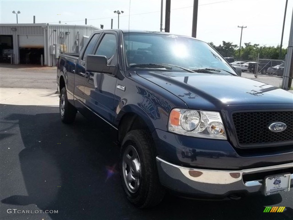 2006 F150 XLT SuperCab 4x4 - True Blue Metallic / Medium/Dark Flint photo #3