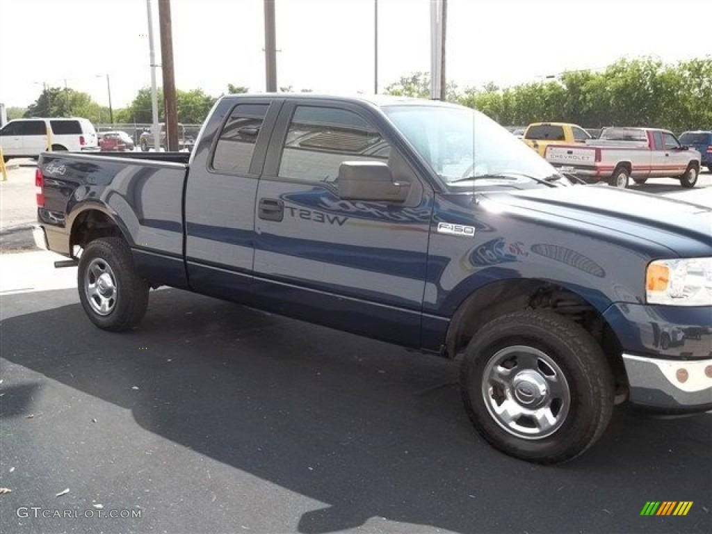 2006 F150 XLT SuperCab 4x4 - True Blue Metallic / Medium/Dark Flint photo #4