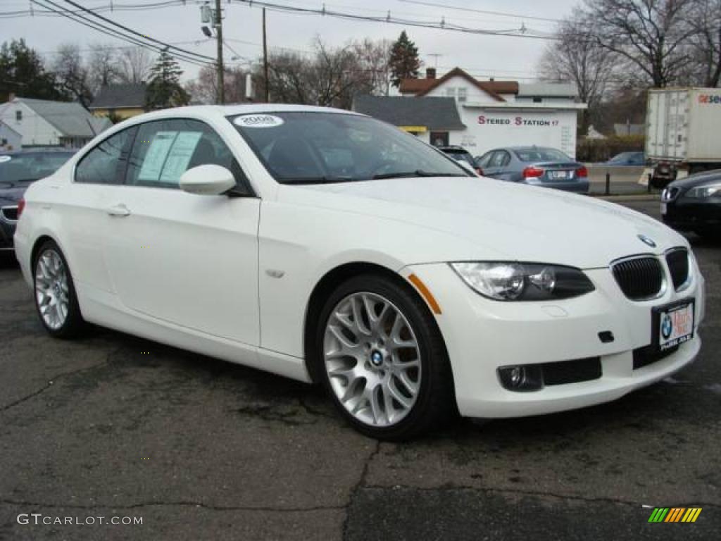 2008 3 Series 328i Coupe - Alpine White / Black photo #2