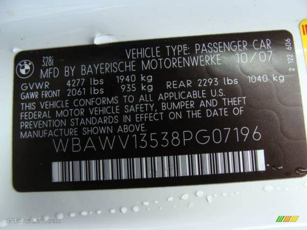 2008 3 Series 328i Coupe - Alpine White / Black photo #24