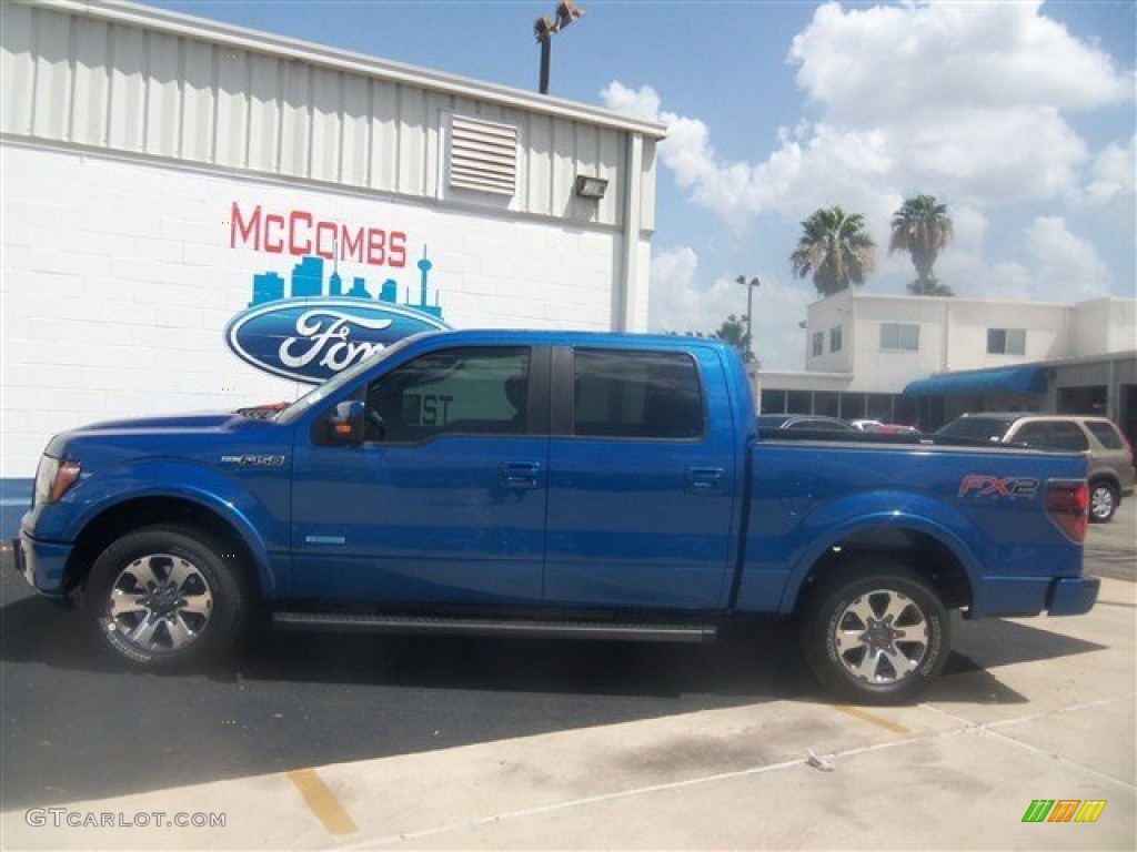 2012 F150 FX2 SuperCrew - Blue Flame Metallic / Black photo #2