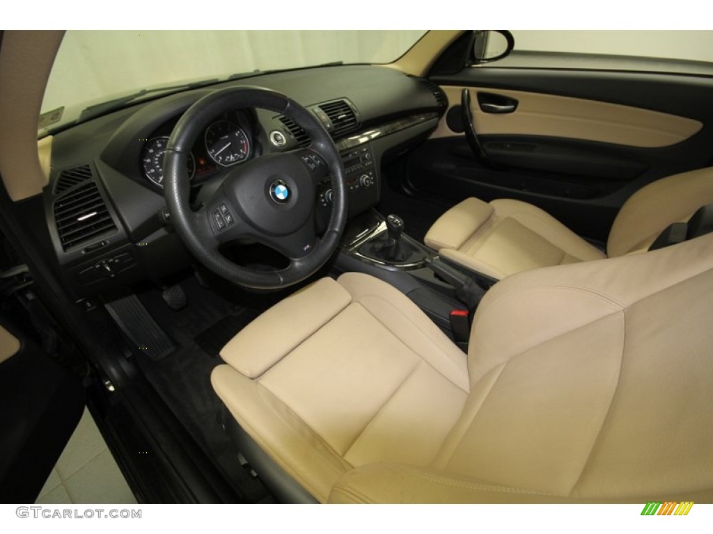 2009 1 Series 135i Coupe - Jet Black / Savanna Beige/Black Boston Leather photo #13