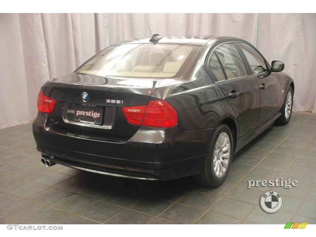 2009 3 Series 328xi Sedan - Jet Black / Beige photo #5