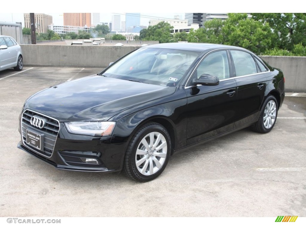 2013 A4 2.0T Sedan - Brilliant Black / Velvet Beige/Moor Brown photo #3