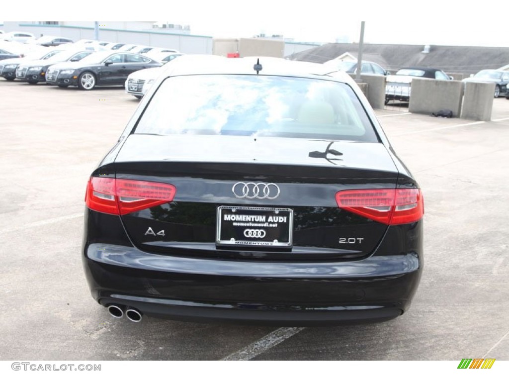 2013 A4 2.0T Sedan - Brilliant Black / Velvet Beige/Moor Brown photo #6