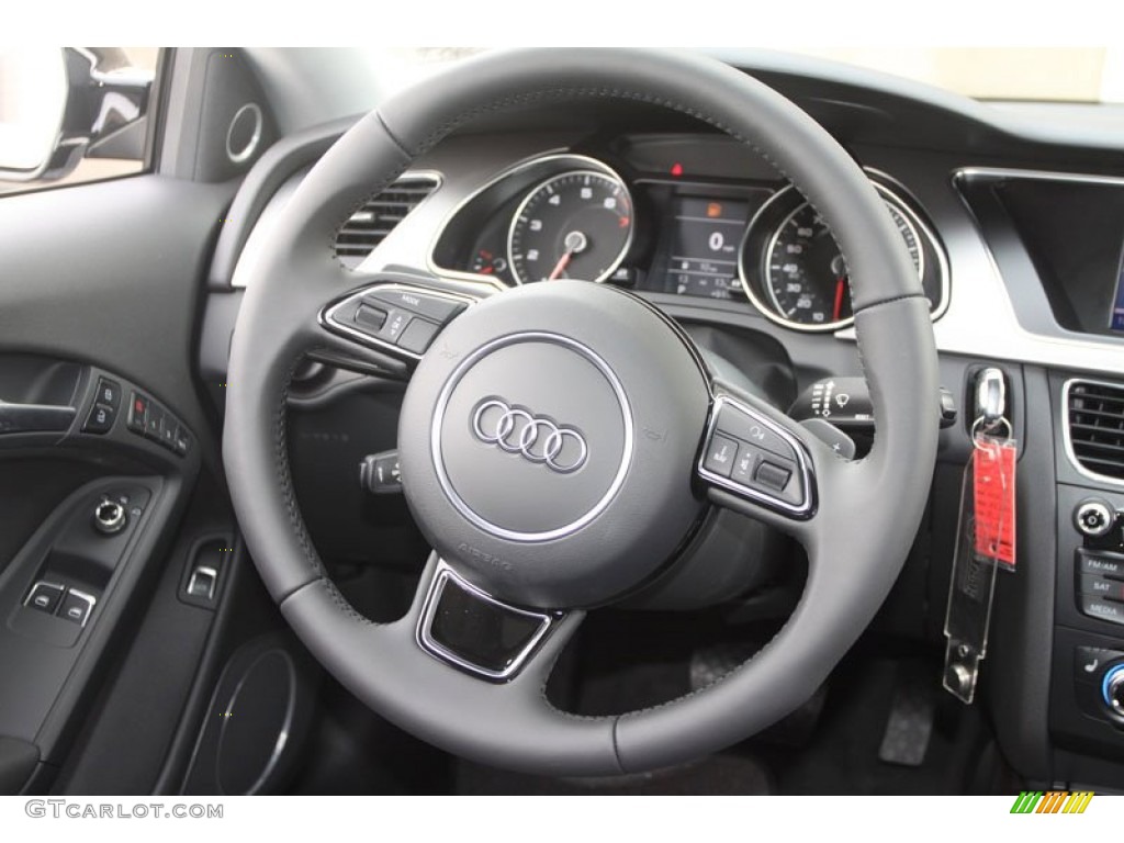 2013 Audi A5 2.0T quattro Coupe Black Steering Wheel Photo #67515017