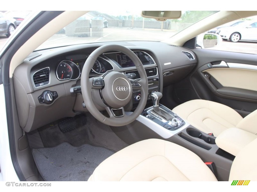 Velvet Beige/Moor Brown Interior 2013 Audi A5 2.0T quattro Coupe Photo #67515236