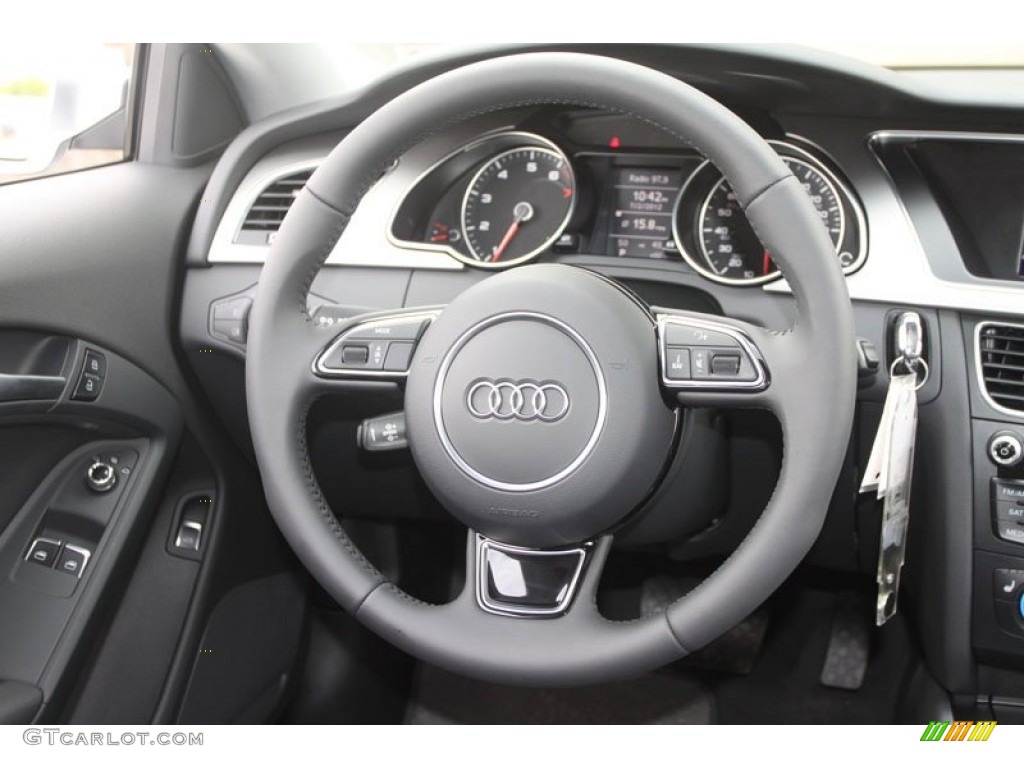 2013 Audi A5 2.0T quattro Coupe Black Steering Wheel Photo #67515518