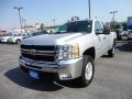 2010 Sheer Silver Metallic Chevrolet Silverado 2500HD LT Extended Cab 4x4  photo #2