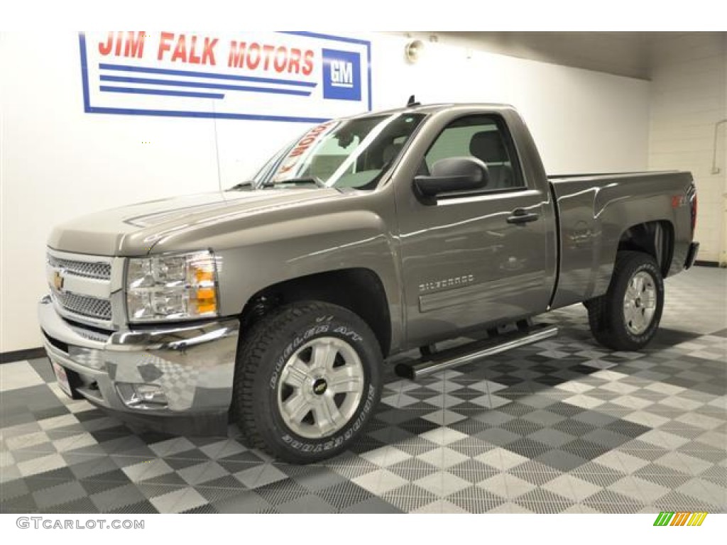 2012 Silverado 1500 LT Regular Cab 4x4 - Graystone Metallic / Light Titanium/Dark Titanium photo #20