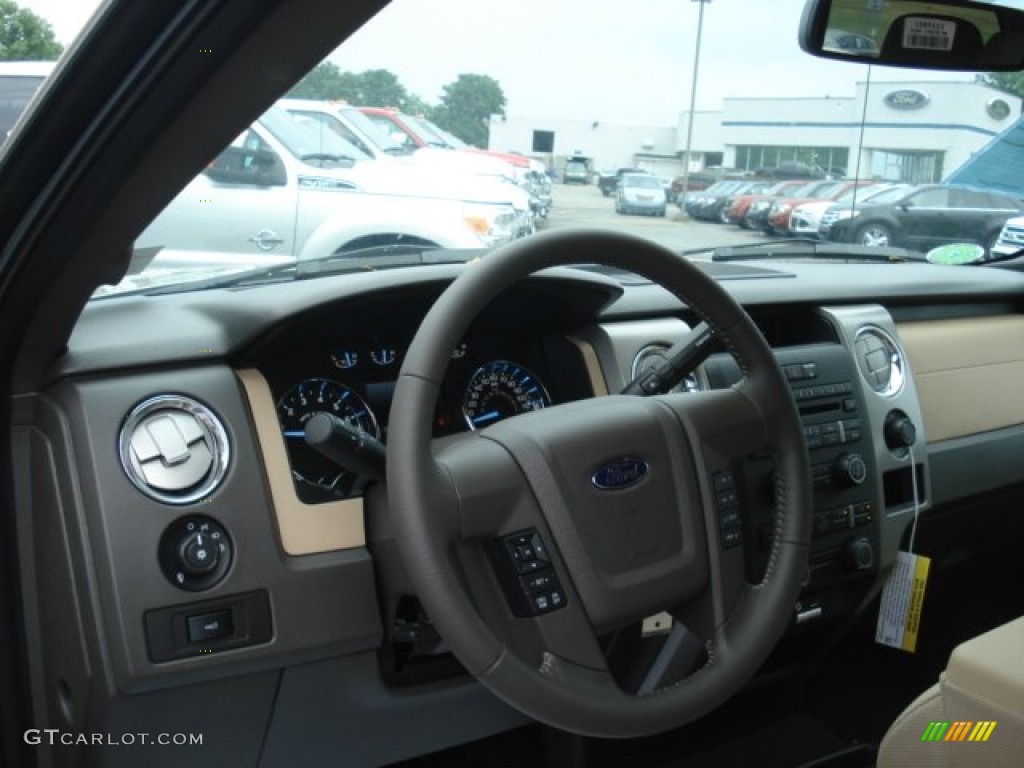 2012 F150 XLT SuperCab 4x4 - Pale Adobe Metallic / Pale Adobe photo #10