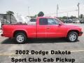 2002 Flame Red Dodge Dakota Sport Club Cab  photo #1