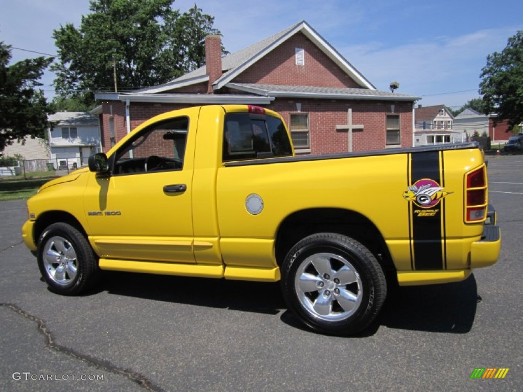 2004 Ram 1500 Rumble Bee Regular Cab 4x4 - Solar Yellow / Dark Slate Gray/Yellow Accents photo #4