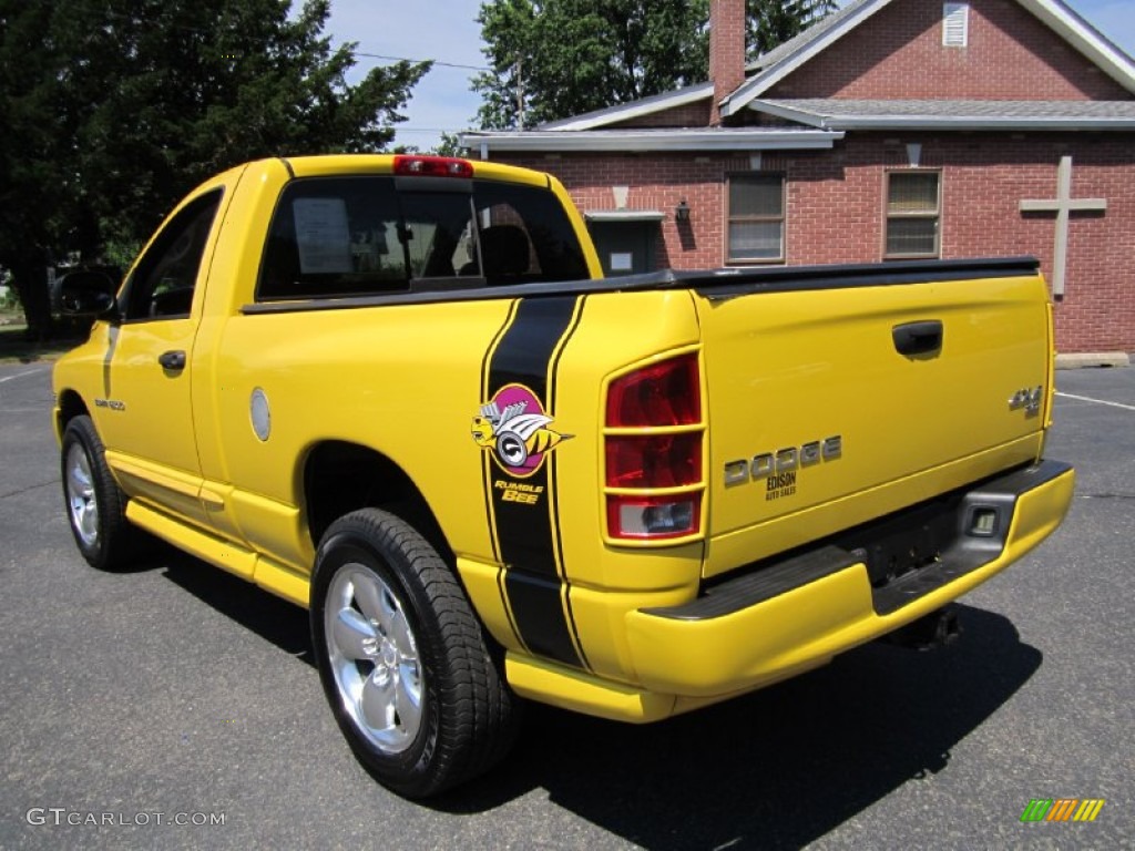 2004 Ram 1500 Rumble Bee Regular Cab 4x4 - Solar Yellow / Dark Slate Gray/Yellow Accents photo #5