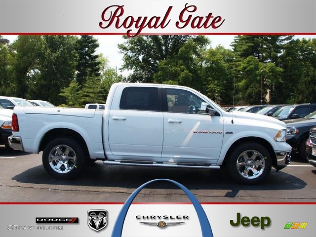 2012 Ram 1500 Laramie Crew Cab 4x4 - Bright White / Dark Slate Gray photo #1
