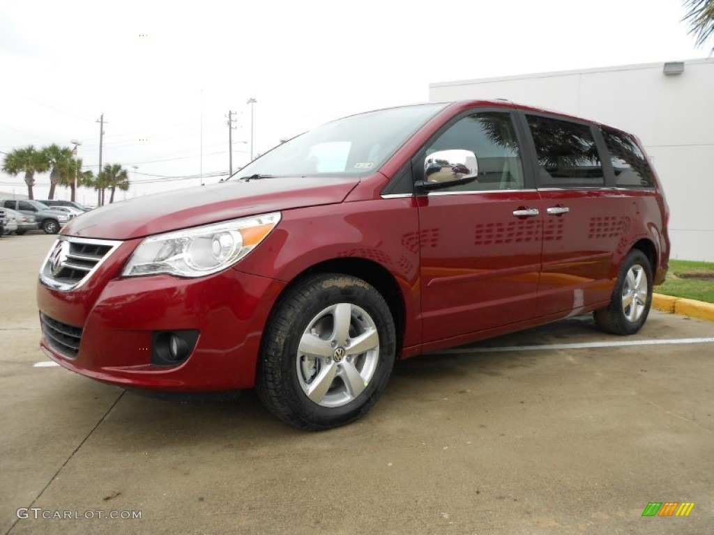 2012 Routan SEL Premium - Deep Claret Red Metallic / Sierra Sand photo #3