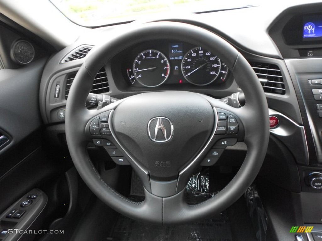 2013 Acura ILX 2.0L Premium Ebony Steering Wheel Photo #67524332