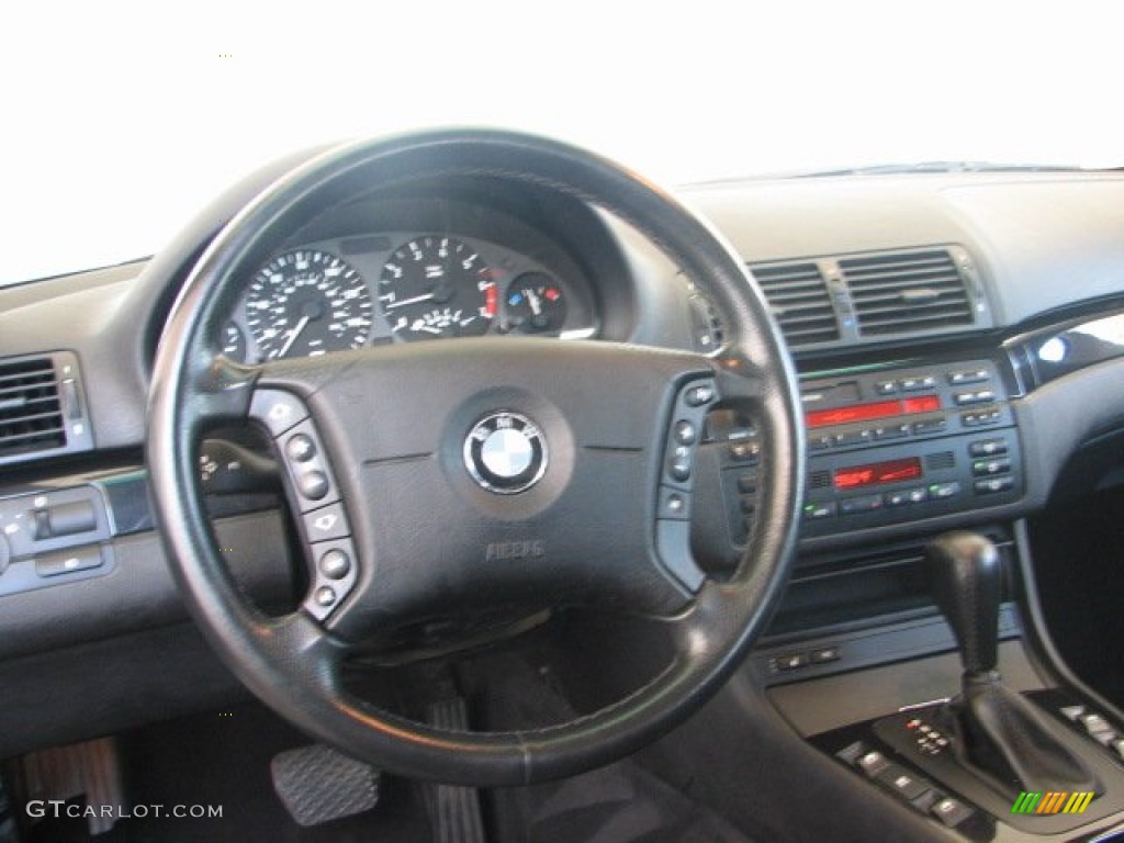 2001 BMW 3 Series 325xi Wagon Black Steering Wheel Photo #67525637