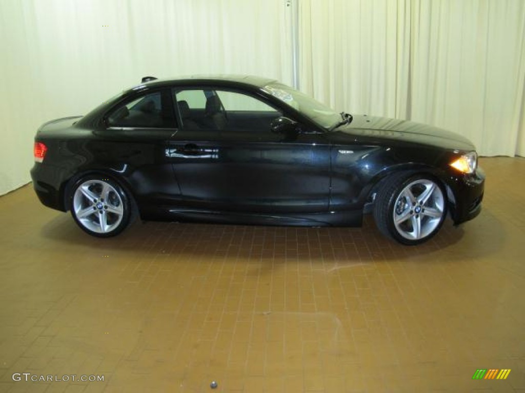 2009 1 Series 135i Coupe - Jet Black / Black photo #4