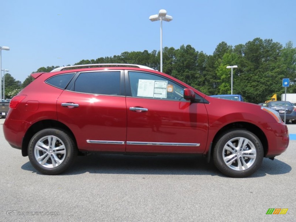 2012 Rogue SV - Cayenne Red / Black photo #6