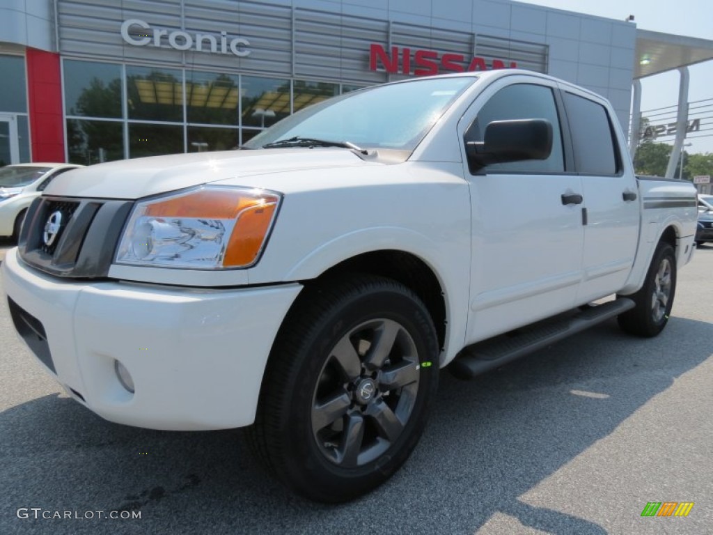 2012 Titan SV Crew Cab - Blizzard White / Sport Apperance Gray/Charcoal photo #1