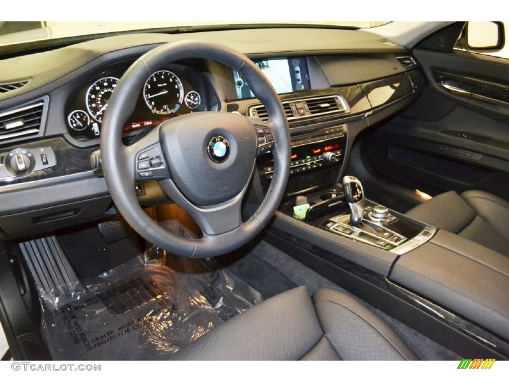 Black Interior 2012 BMW 7 Series 740i Sedan Photo #67532534