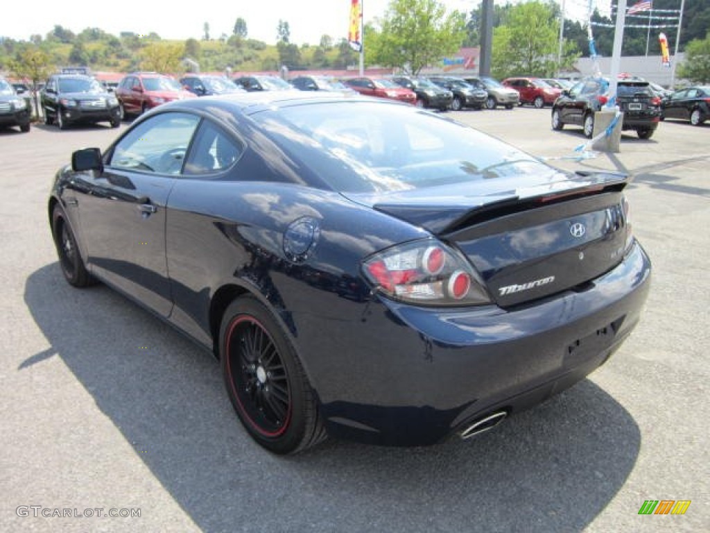 2008 Tiburon GT - Regatta Blue / GT Black Leather/Black Sport Grip photo #5