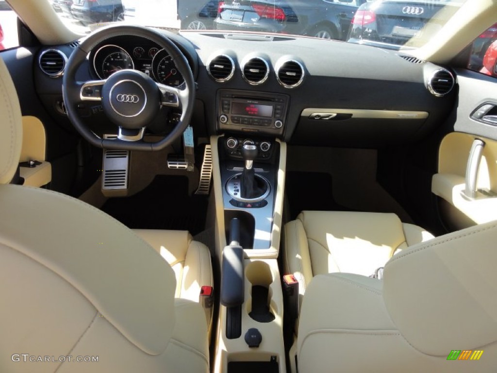 2012 Audi TT 2.0T quattro Coupe Luxor Beige Dashboard Photo #67533014