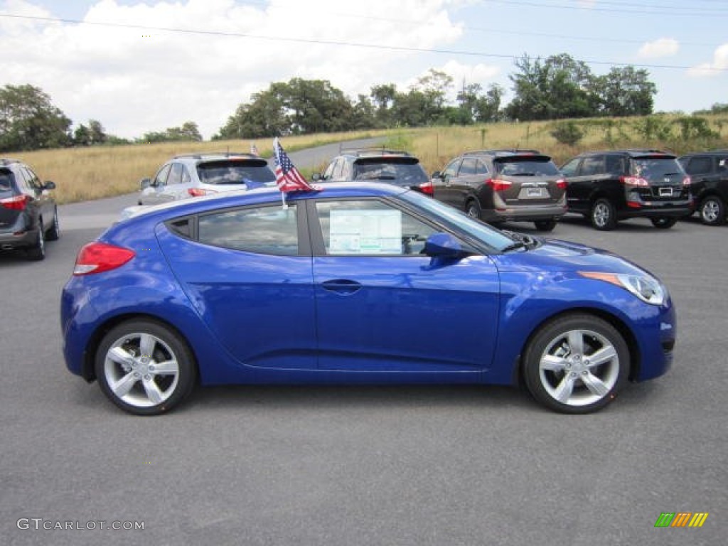 2012 Veloster  - Marathon Blue / Black photo #8