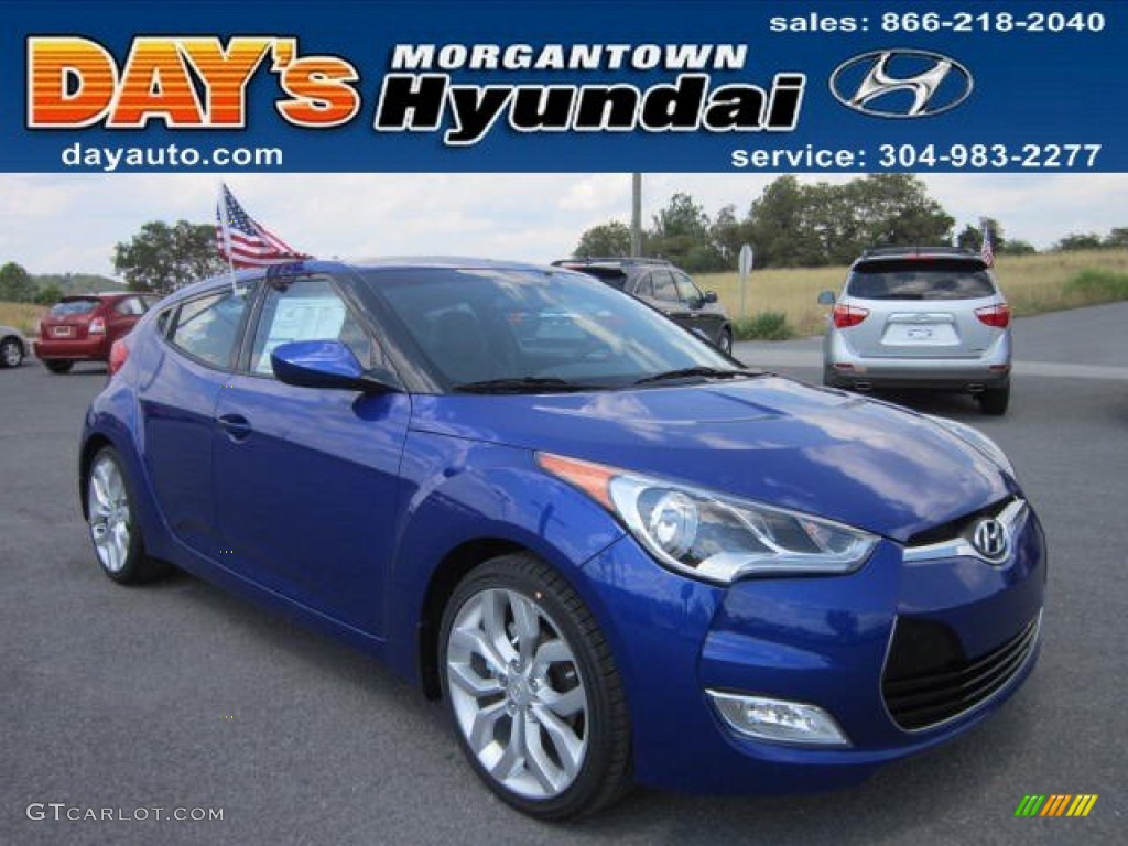 2012 Veloster  - Marathon Blue / Black photo #1