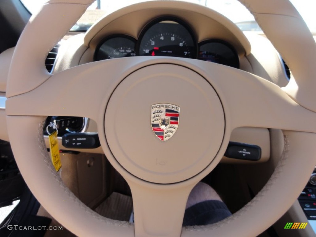 2013 Porsche Boxster Standard Boxster Model Luxor Beige Steering Wheel Photo #67533773
