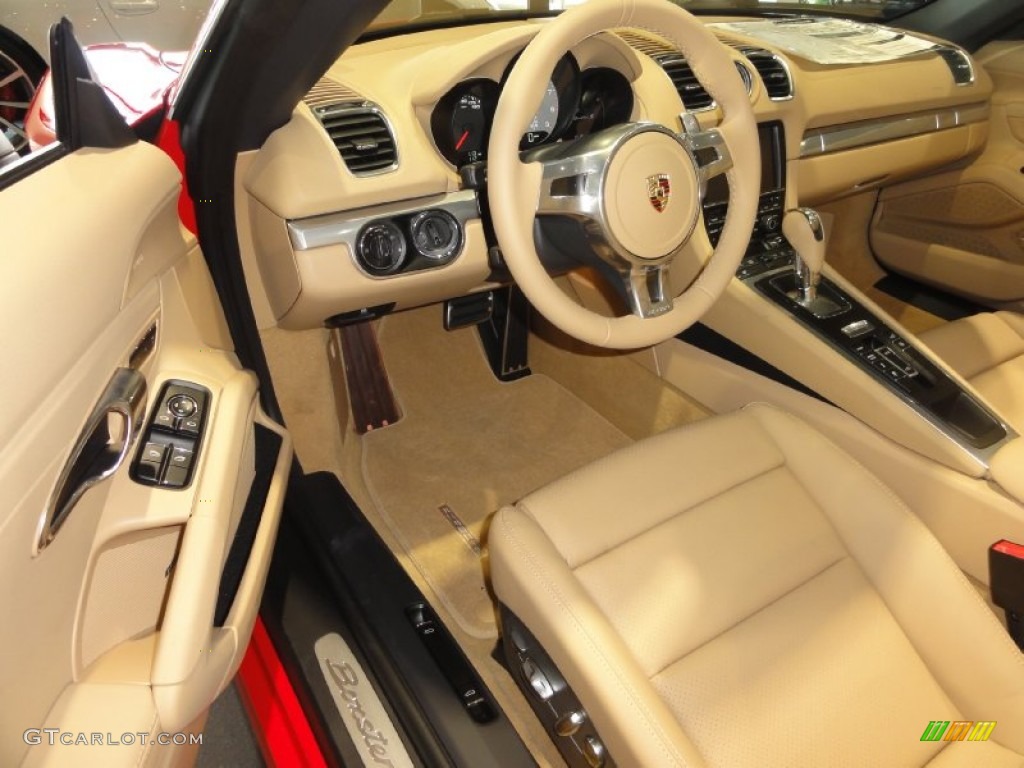 Luxor Beige Interior 2013 Porsche Boxster S Photo #67533938