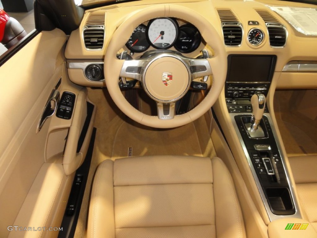 2013 Porsche Boxster S Luxor Beige Dashboard Photo #67534097