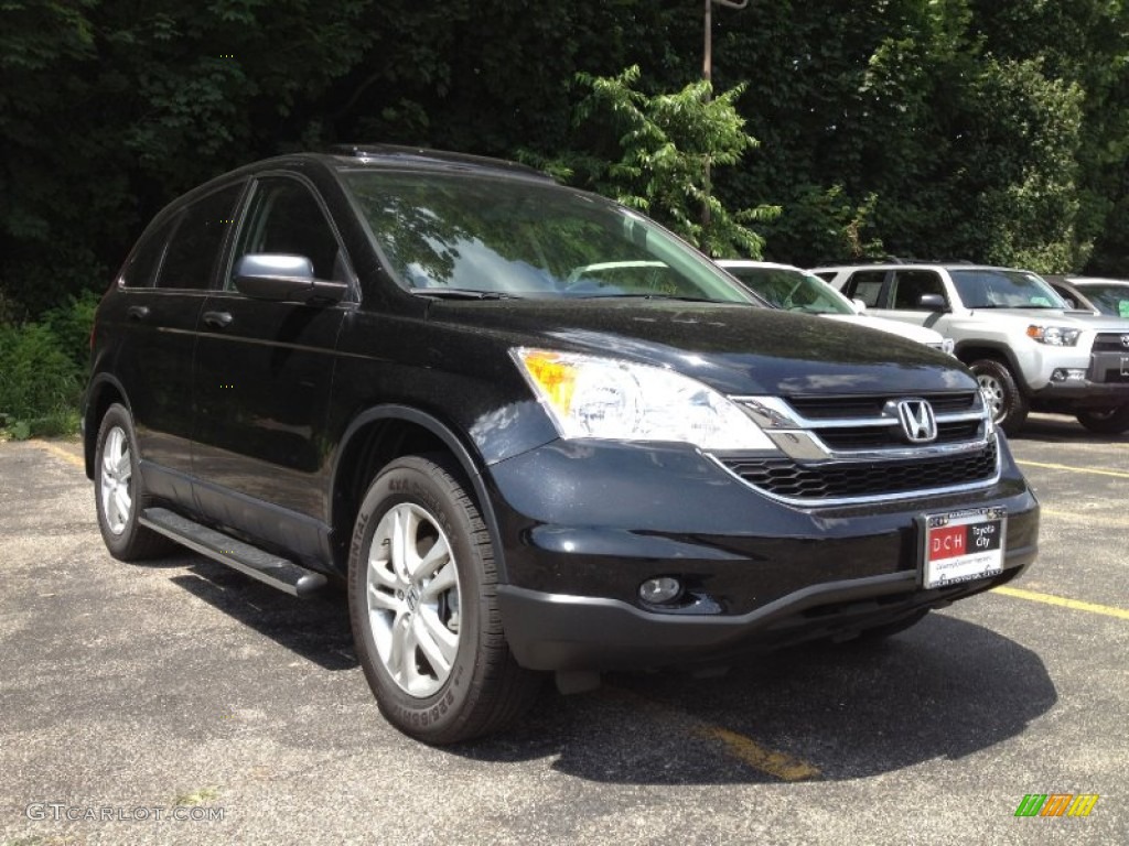 2011 CR-V EX 4WD - Crystal Black Pearl / Black photo #5