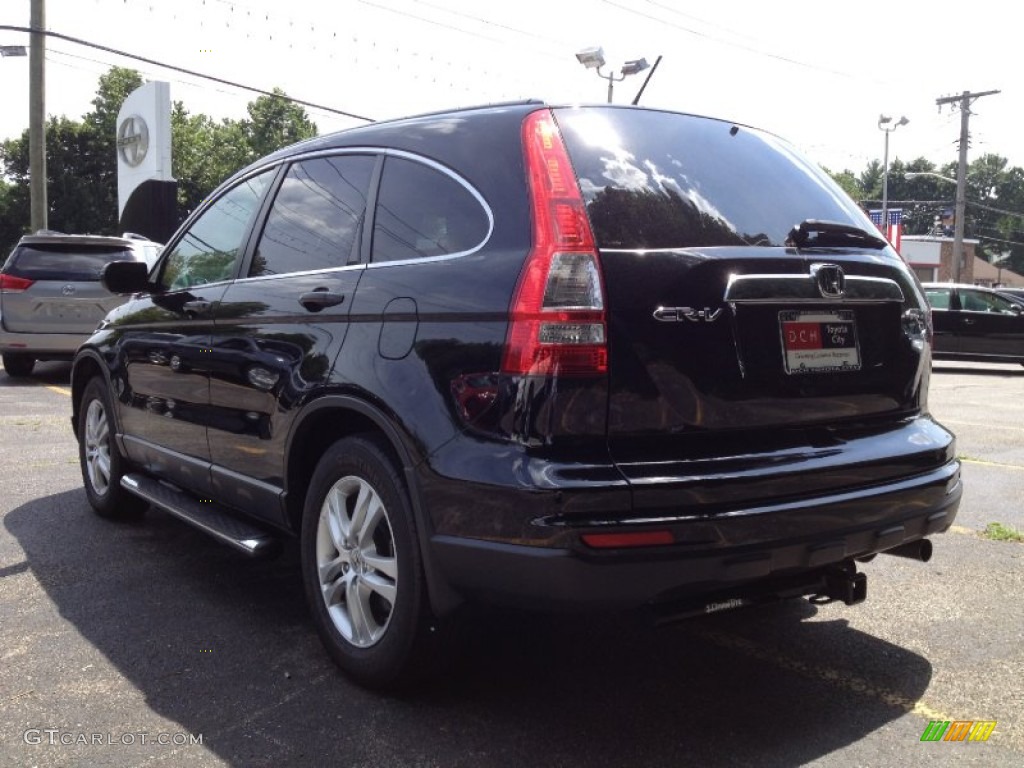 2011 CR-V EX 4WD - Crystal Black Pearl / Black photo #8