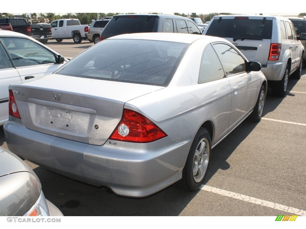 2004 Civic LX Coupe - Satin Silver Metallic / Gray photo #2