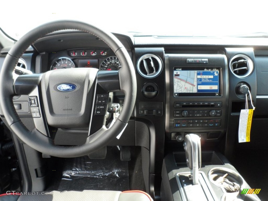 2012 Ford F150 FX2 SuperCrew FX Sport Appearance Black/Red Dashboard Photo #67541426