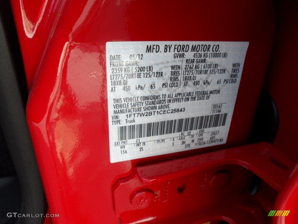 2012 F250 Super Duty XLT Crew Cab 4x4 - Vermillion Red / Steel photo #34