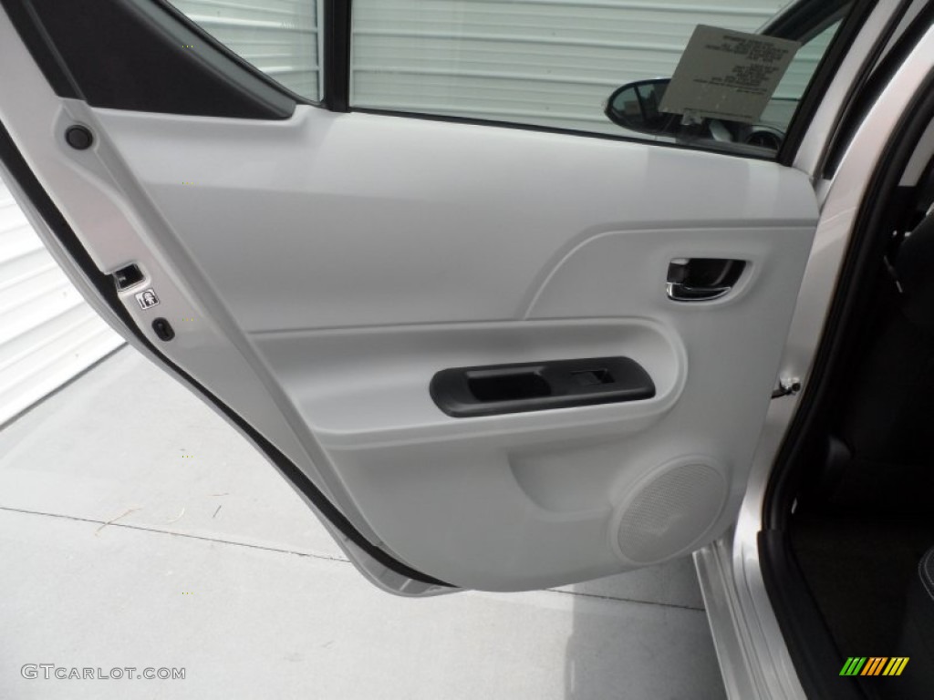 2012 Toyota Prius c Hybrid Four Black Door Panel Photo #67542279