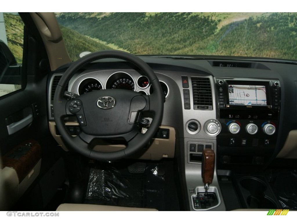 2012 Tundra Limited CrewMax 4x4 - Black / Sand Beige photo #6