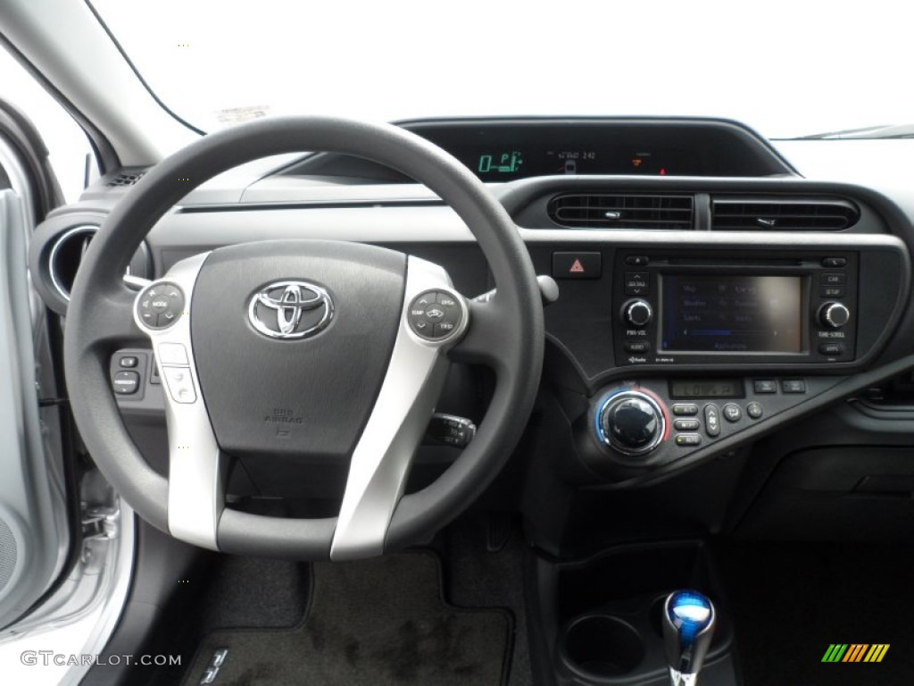 2012 Toyota Prius c Hybrid Four Black Dashboard Photo #67542330