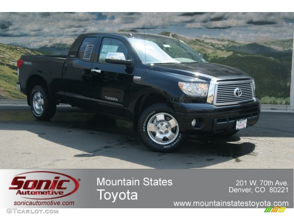 2012 Tundra Limited Double Cab 4x4 - Black / Red Rock photo #1