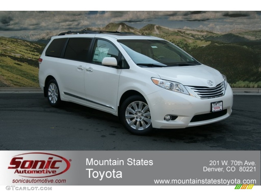 2012 Sienna Limited AWD - Super White / Bisque photo #1